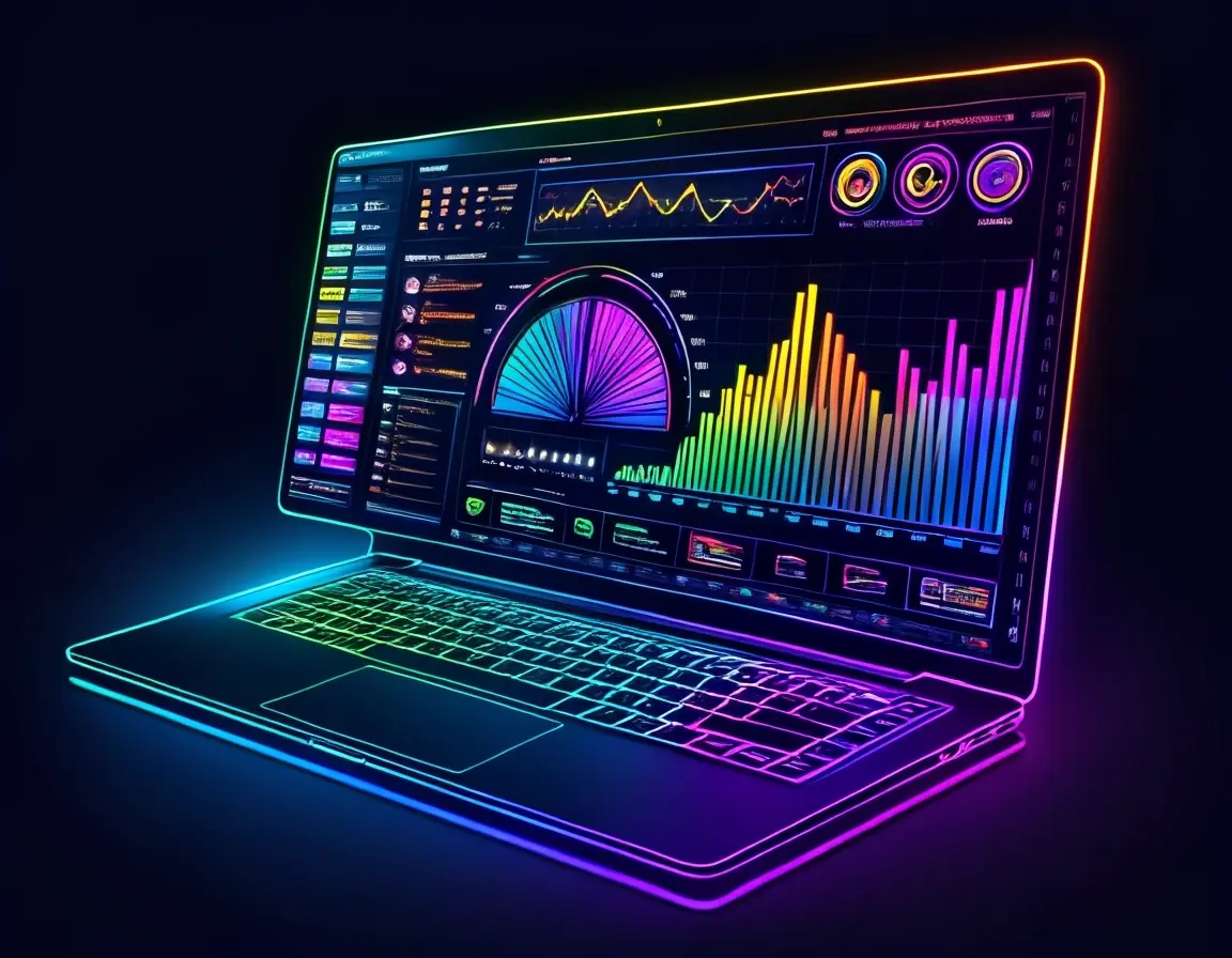 Professional casino marketing dashboard with rising growth graphs